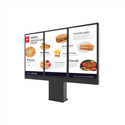 Tablica ekspozycyjna z menu na zewnątrz